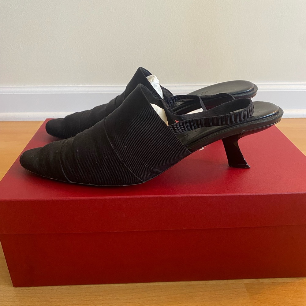Black Salvatore Ferragamo kitten heels